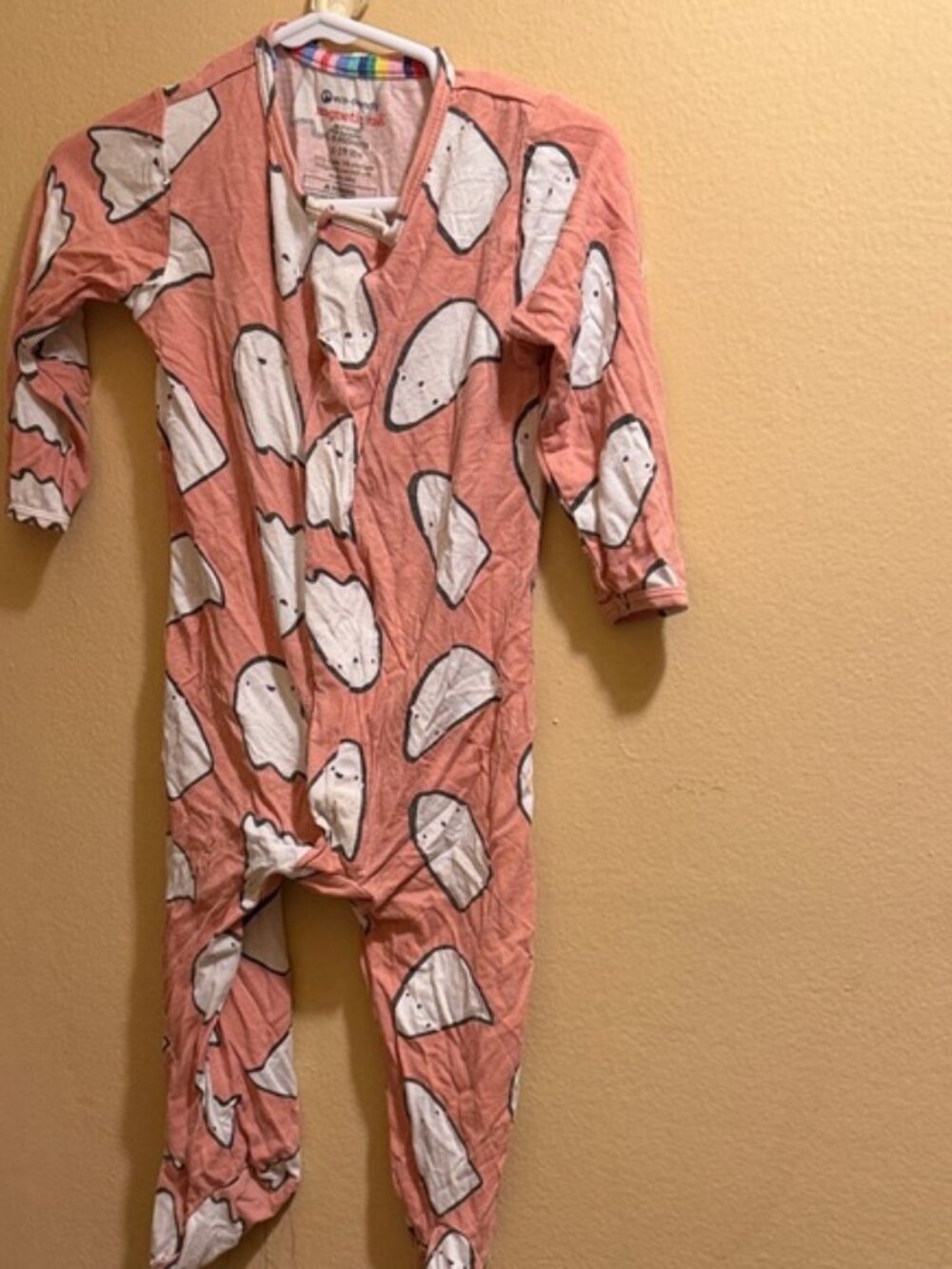 Magnetic Me Coral Pink Bear Print Footed One-Piece